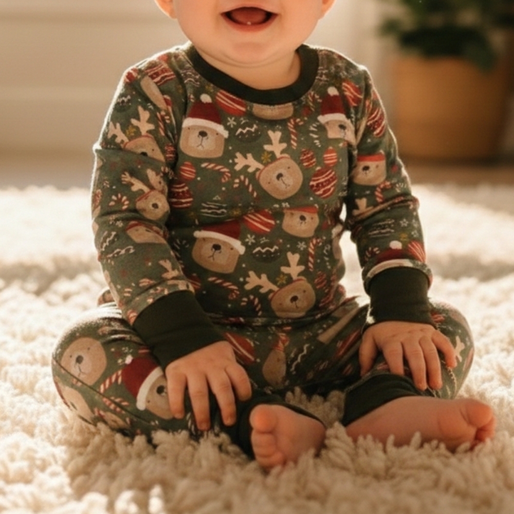 Bamboo Christmas Bamboo 2-Piece Pajamas Size 9 Months NWT! Unisex